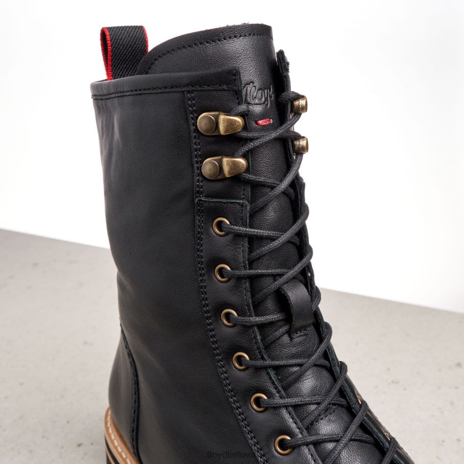 LLOYD ypač lengvi odiniai kulkšnies batai moterys avalynė juodas VF40PZ957