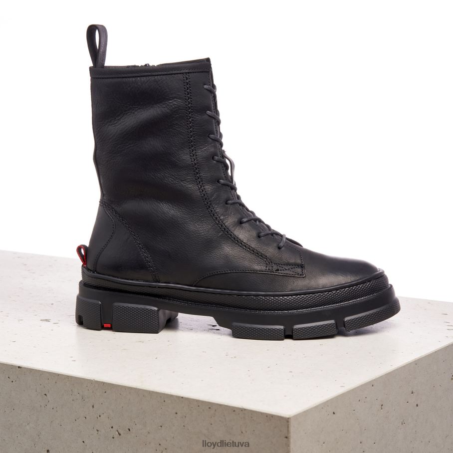 LLOYD ypač lengvi odiniai kulkšnies batai moterys avalynė juodas VF40PZ965