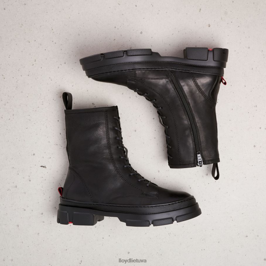 LLOYD ypač lengvi odiniai kulkšnies batai moterys avalynė juodas VF40PZ965