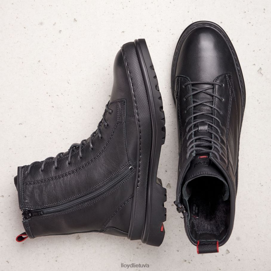 LLOYD ypač lengvi odiniai kulkšnies batai moterys avalynė juodas VF40PZ974