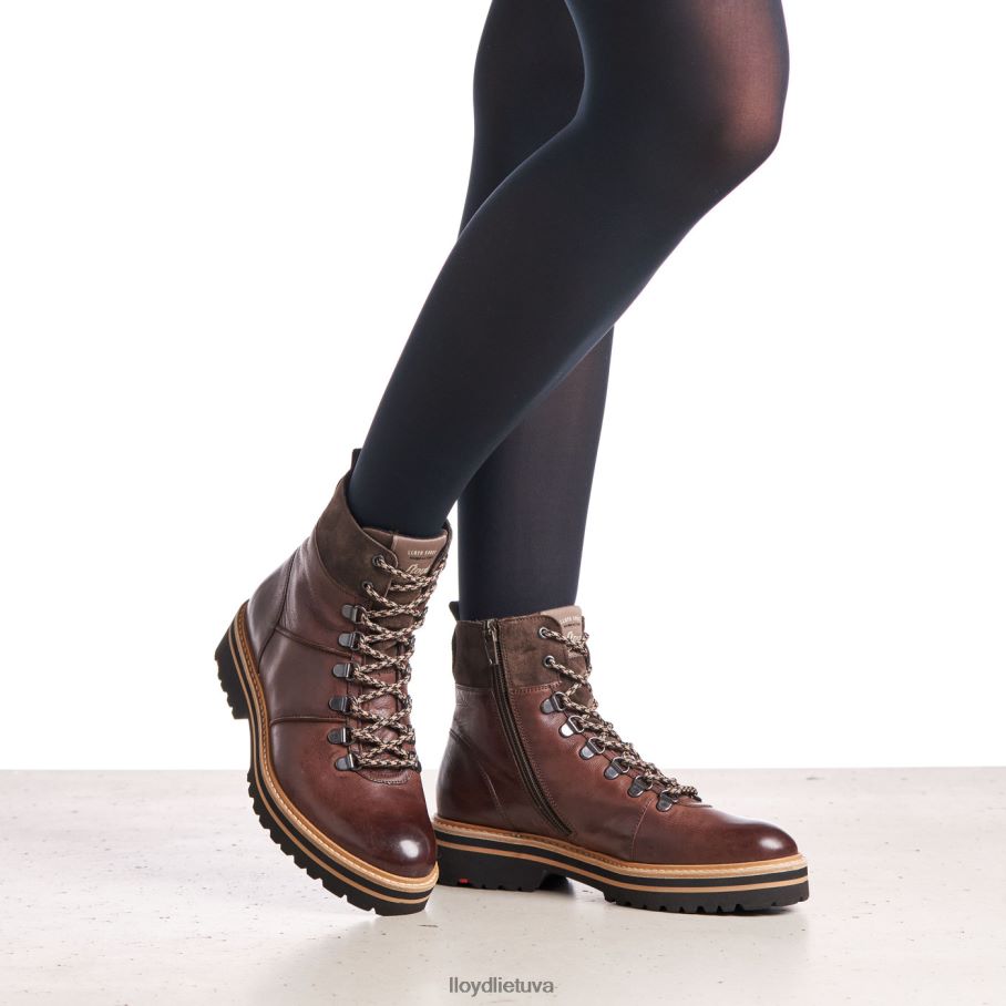 LLOYD ypač lengvi odiniai kulkšnies batai moterys avalynė rudas VF40PZ1003