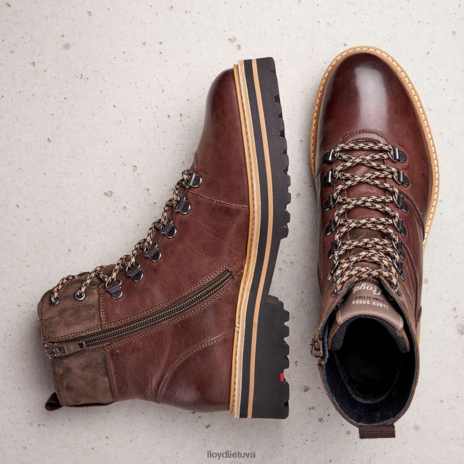 LLOYD ypač lengvi odiniai kulkšnies batai moterys avalynė rudas VF40PZ1003