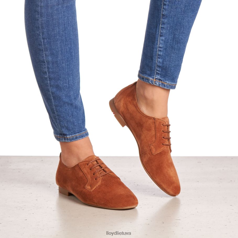 LLOYD zomšiniai suvarstomi pusbačiai moterys avalynė rudas VF40PZ1185