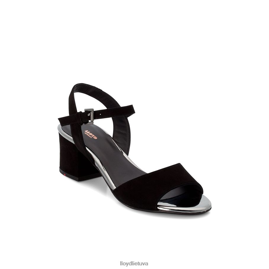 LLOYD zomšos paviršiaus sandalai moterys avalynė juodas VF40PZ1173
