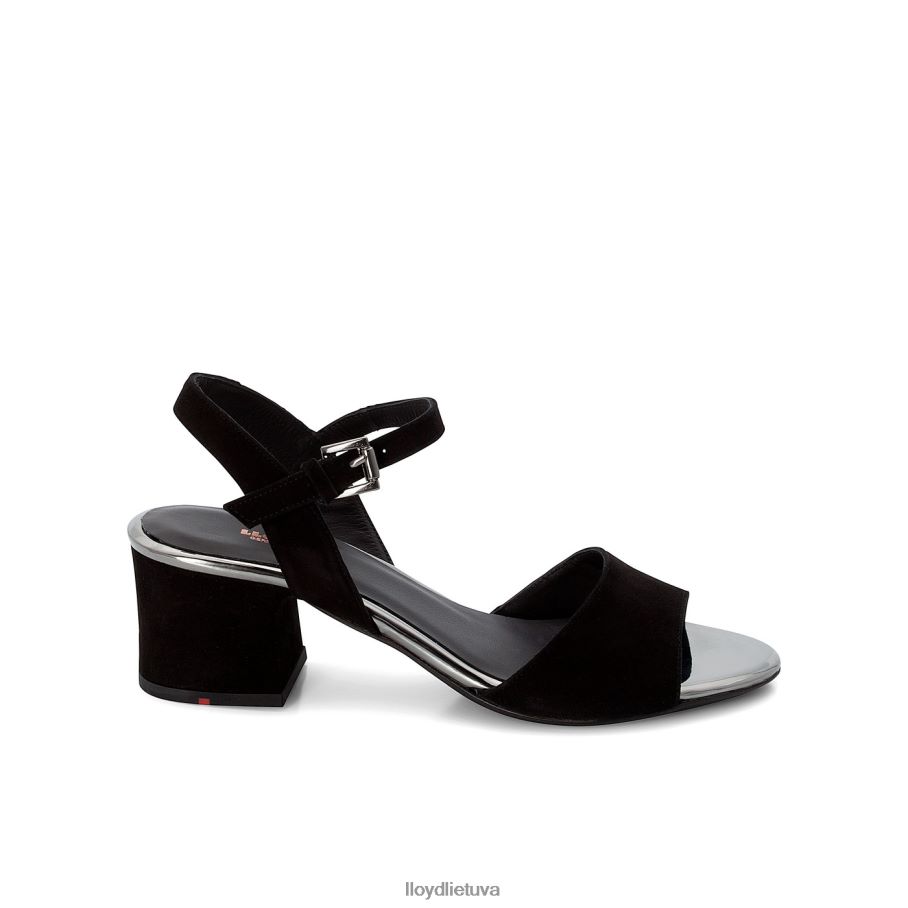 LLOYD zomšos paviršiaus sandalai moterys avalynė juodas VF40PZ1173