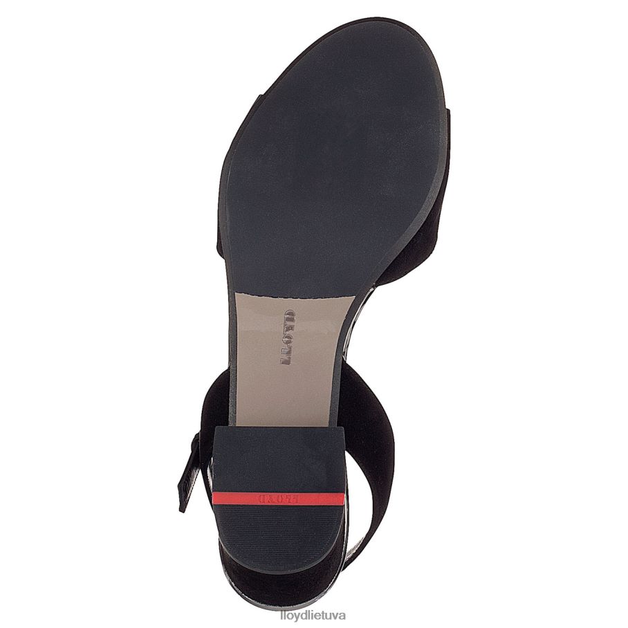 LLOYD zomšos paviršiaus sandalai moterys avalynė juodas VF40PZ1173