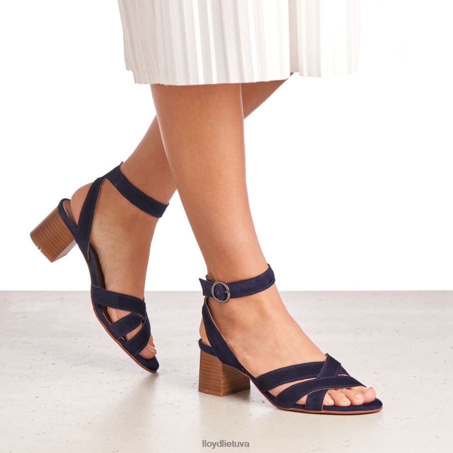 LLOYD zomšos paviršiaus sandalai moterys avalynė mėlyna VF40PZ1159