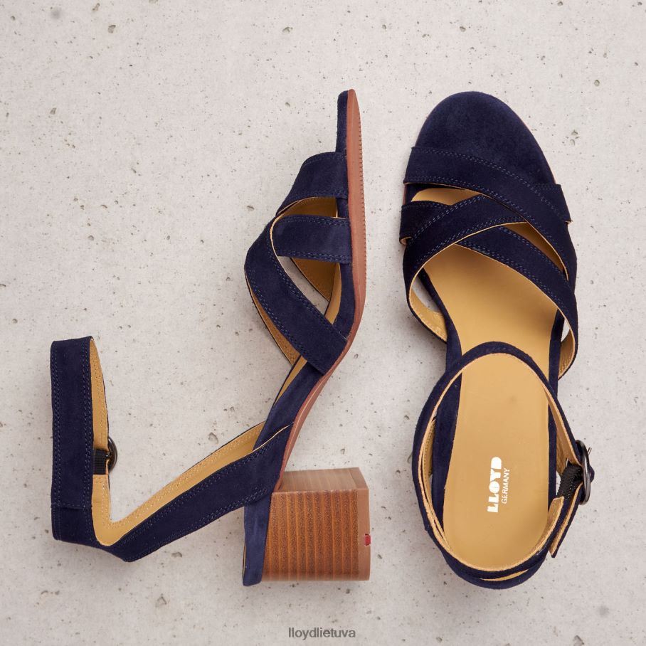 LLOYD zomšos paviršiaus sandalai moterys avalynė mėlyna VF40PZ1159