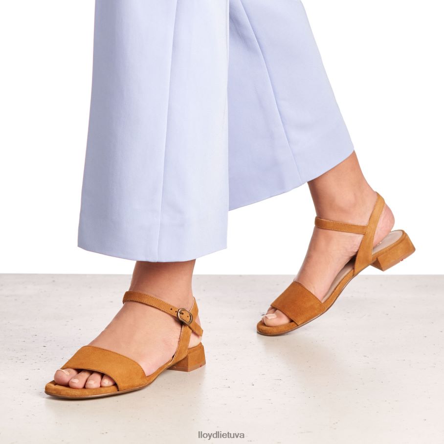 LLOYD zomšos paviršiaus sandalai moterys avalynė rudas VF40PZ1158