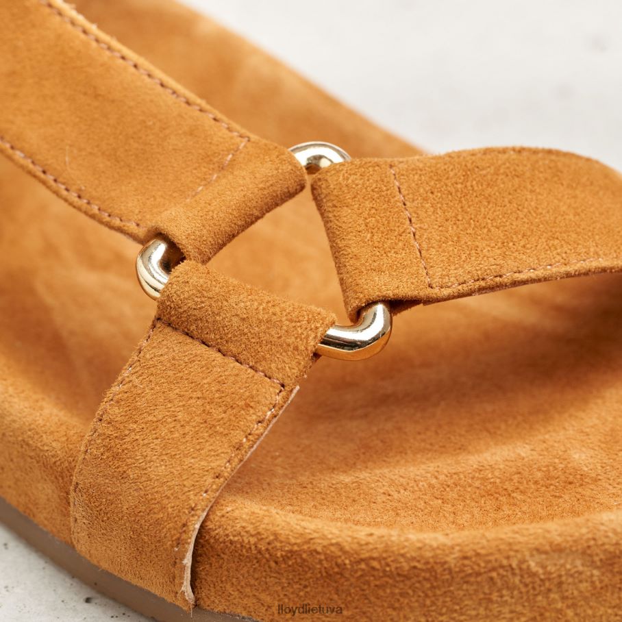 LLOYD zomšos paviršiaus sandalai moterys avalynė rudas VF40PZ1228