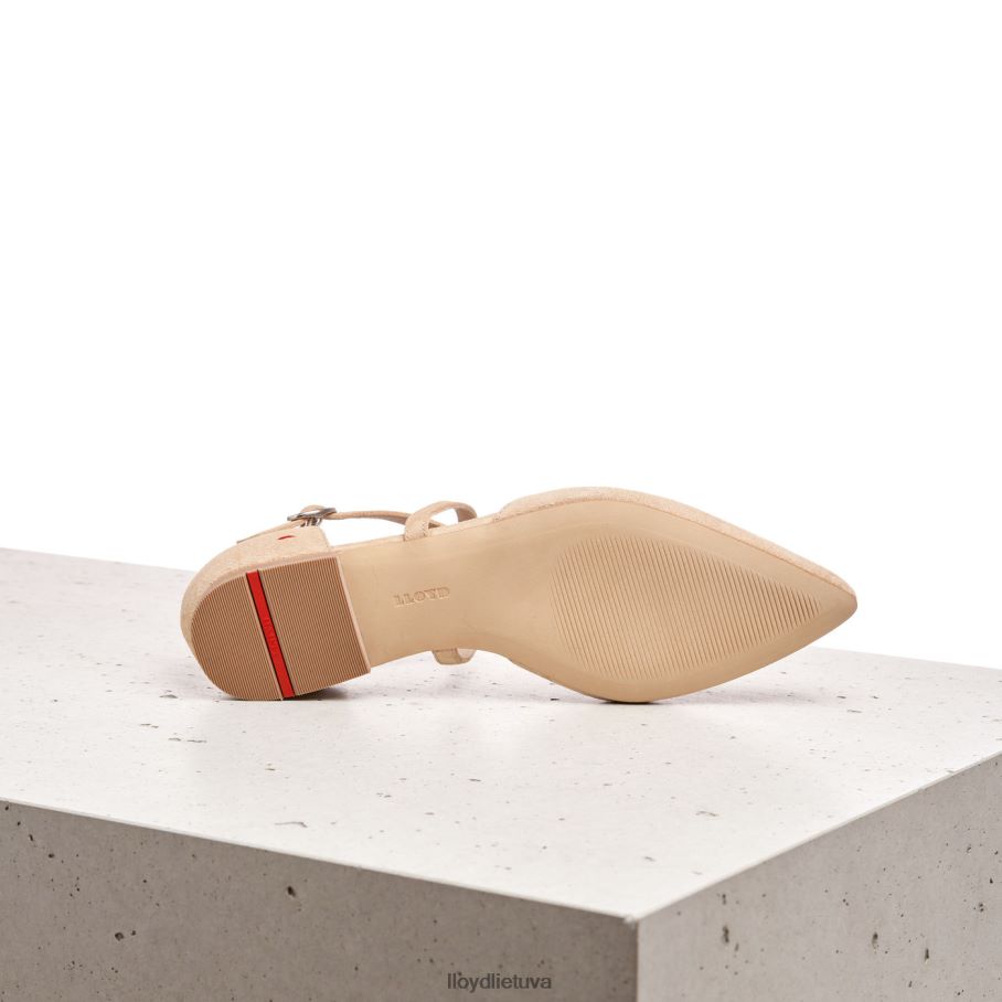 LLOYD zomšos paviršiaus sandalai moterys avalynė smėlio spalvos VF40PZ1165