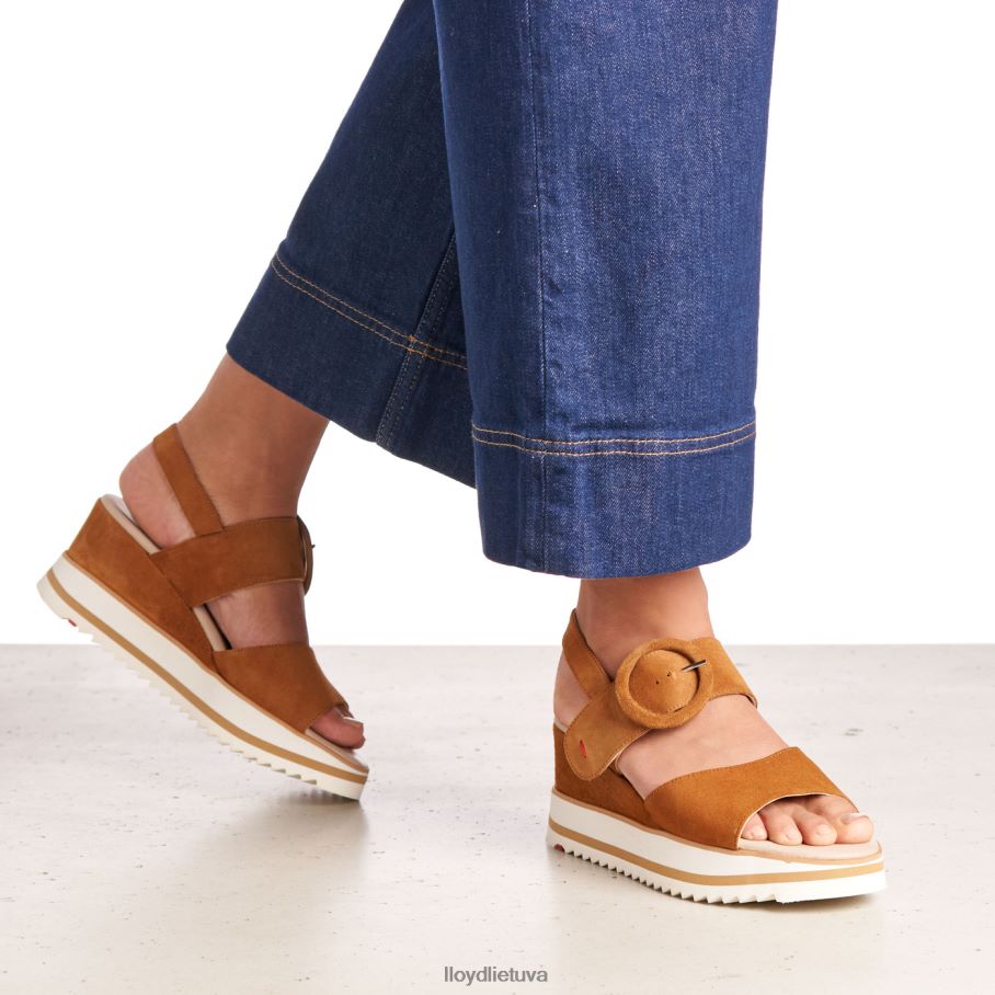 LLOYD zomšos sandalai moterys avalynė rudas VF40PZ1214