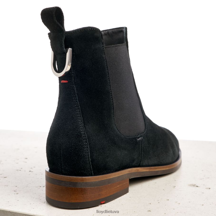 LLOYD šiurkščios odos užsegami kulkšnies batai moterys avalynė juodas VF40PZ975