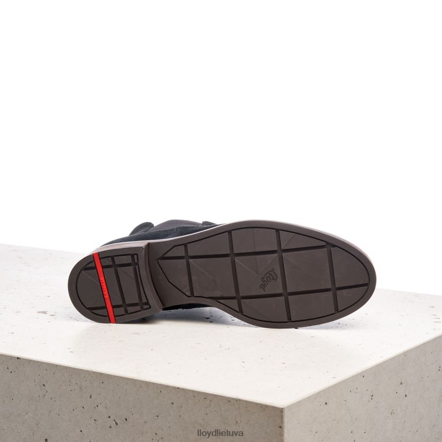 LLOYD šiurkščios odos užsegami kulkšnies batai moterys avalynė juodas VF40PZ975