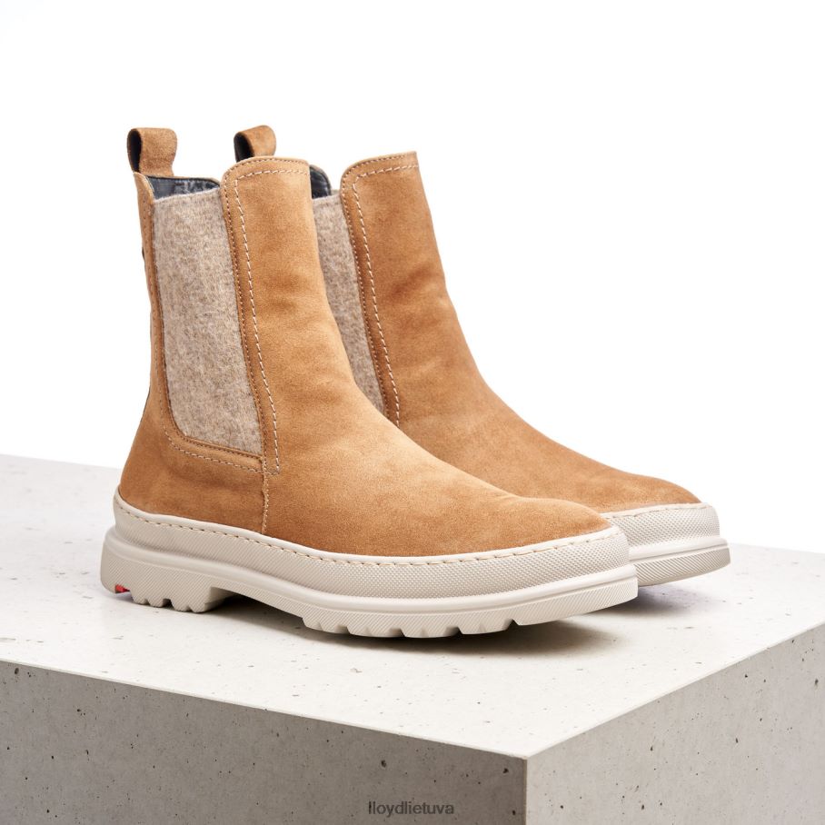 LLOYD šiurkščios odos užsegami kulkšnies batai moterys avalynė rudas VF40PZ925