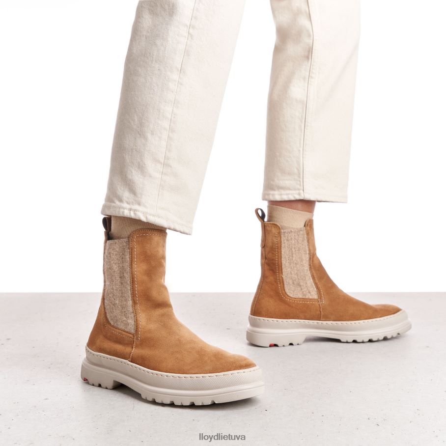 LLOYD šiurkščios odos užsegami kulkšnies batai moterys avalynė rudas VF40PZ925