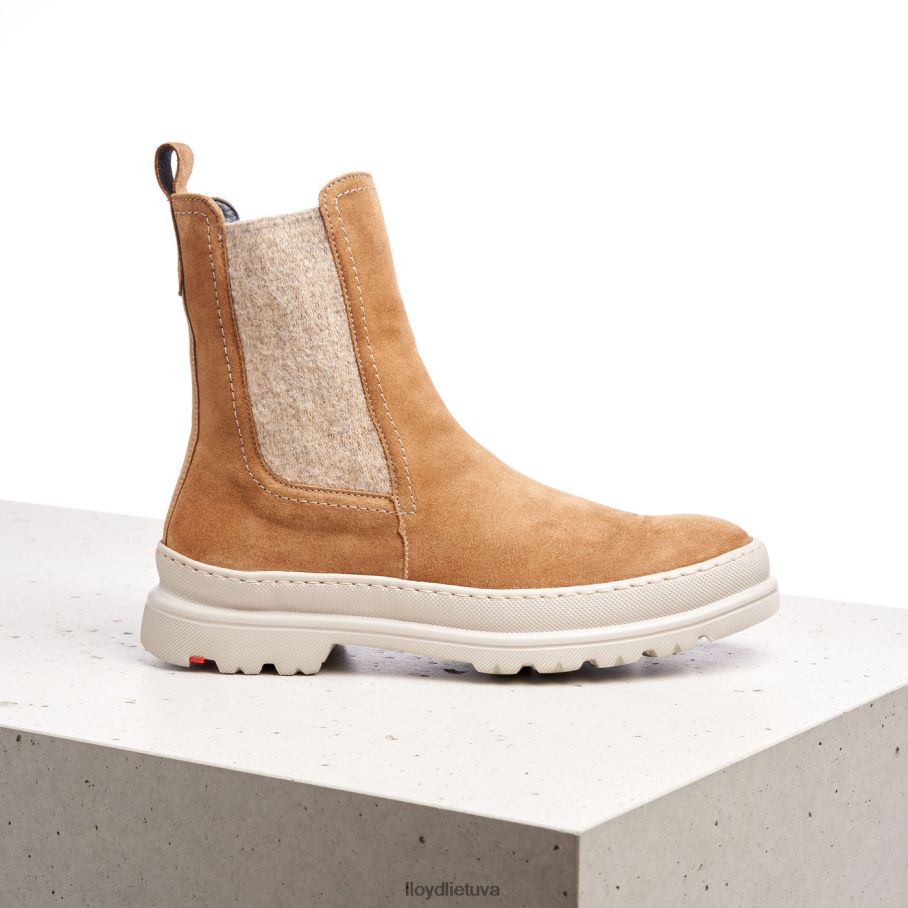 LLOYD šiurkščios odos užsegami kulkšnies batai moterys avalynė rudas VF40PZ925