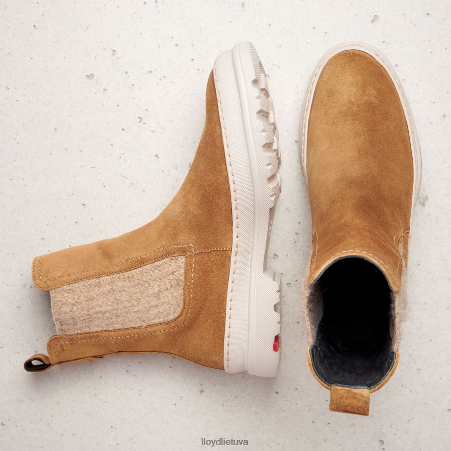 LLOYD šiurkščios odos užsegami kulkšnies batai moterys avalynė rudas VF40PZ925