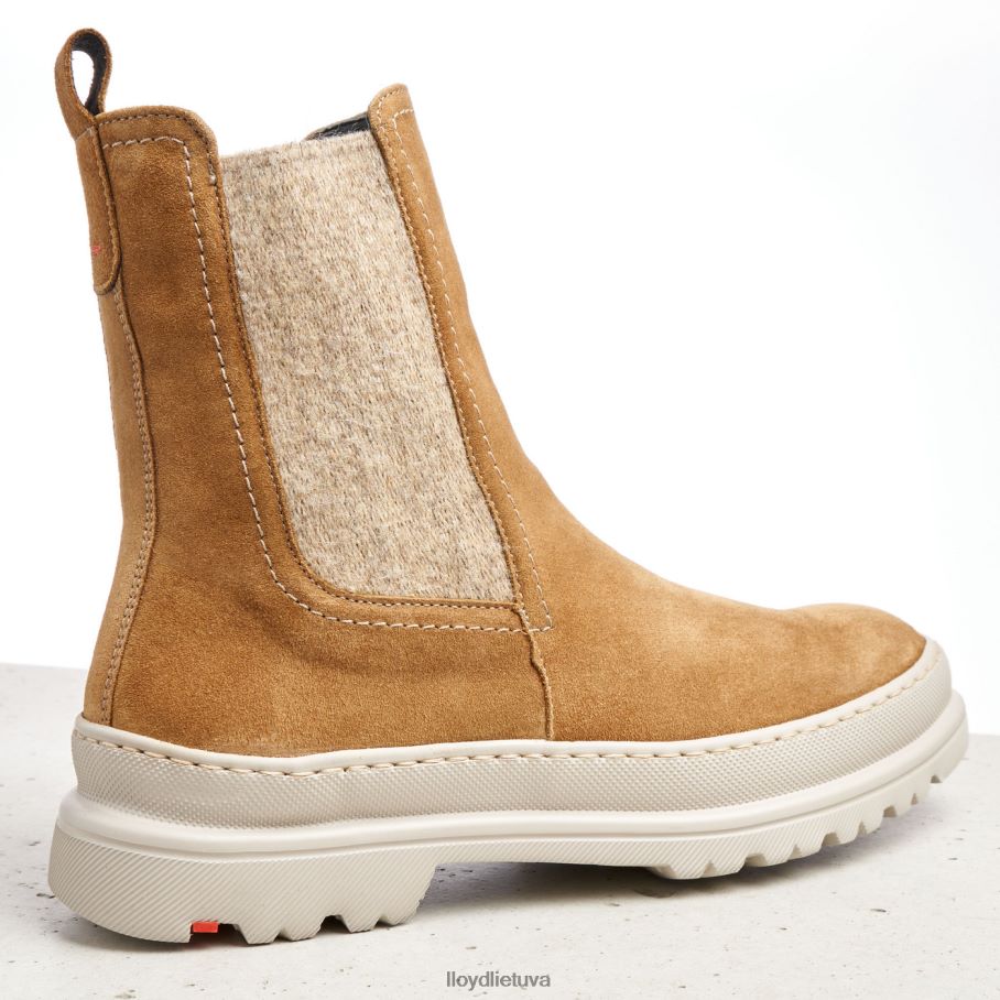 LLOYD šiurkščios odos užsegami kulkšnies batai moterys avalynė rudas VF40PZ925