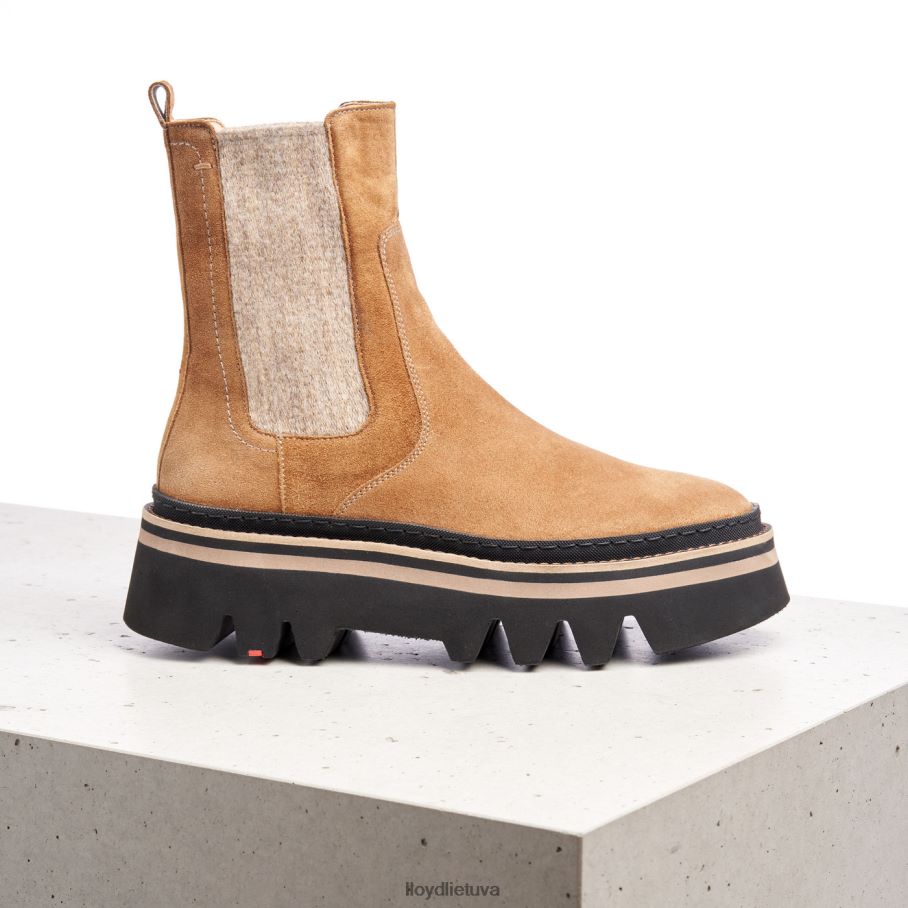 LLOYD šiurkščios odos užsegami kulkšnies batai moterys avalynė rudas VF40PZ946