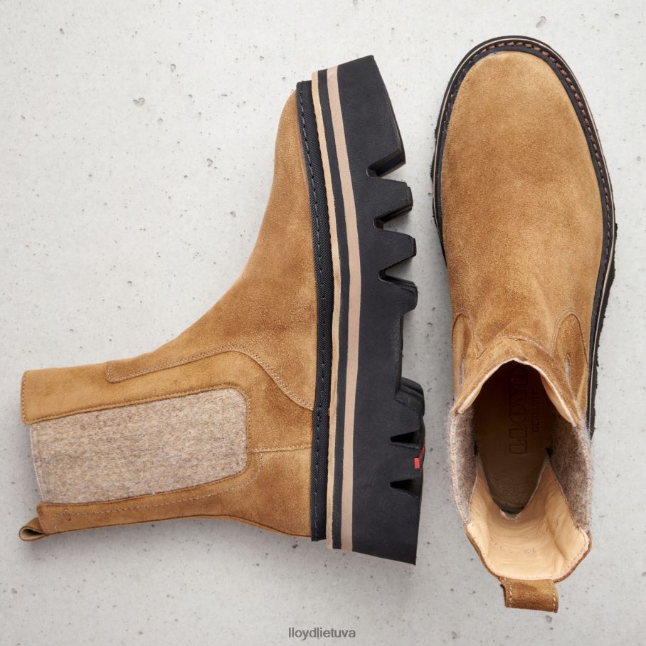 LLOYD šiurkščios odos užsegami kulkšnies batai moterys avalynė rudas VF40PZ946