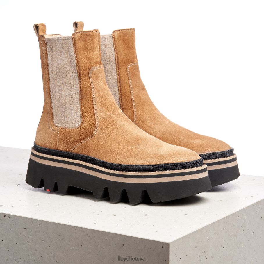 LLOYD šiurkščios odos užsegami kulkšnies batai moterys avalynė rudas VF40PZ946