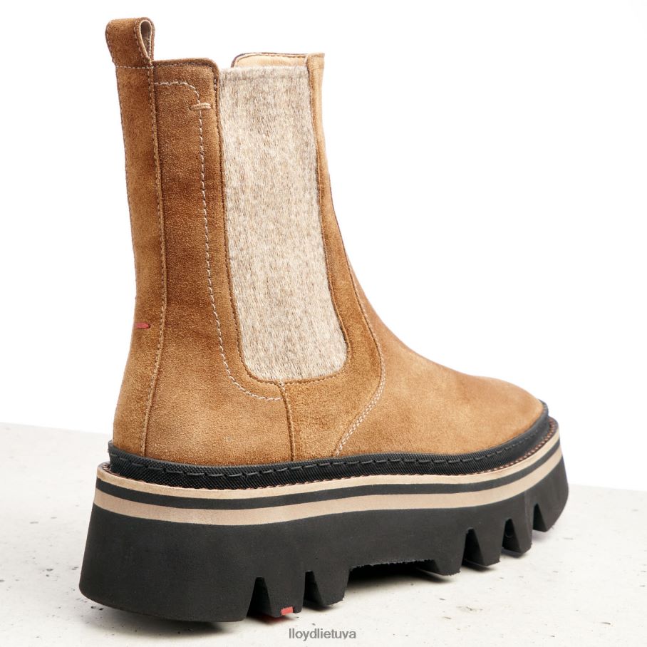 LLOYD šiurkščios odos užsegami kulkšnies batai moterys avalynė rudas VF40PZ946