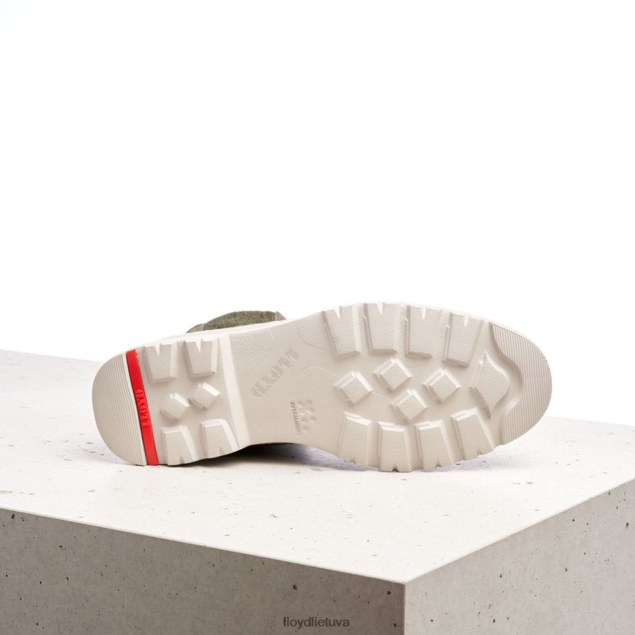 LLOYD šiurkščios odos užsegami kulkšnies batai moterys avalynė žalias VF40PZ926