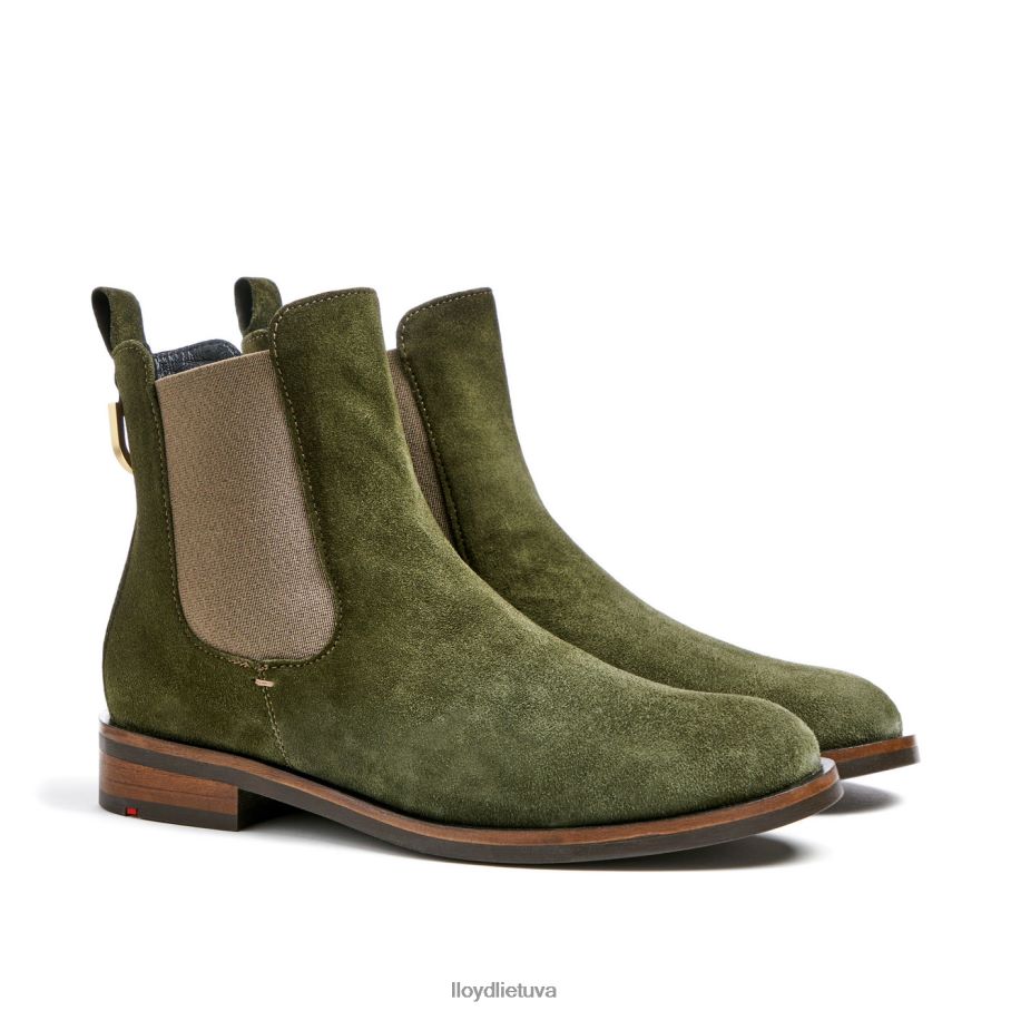 LLOYD šiurkščios odos užsegami kulkšnies batai moterys avalynė žalias VF40PZ935