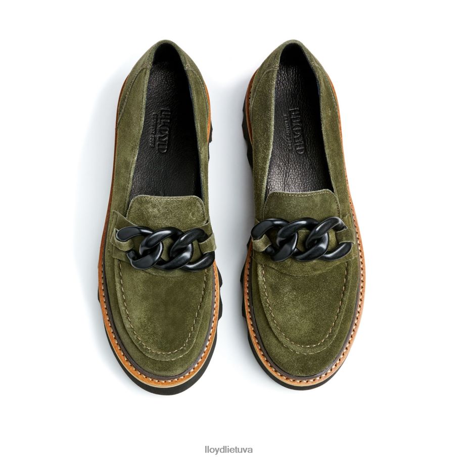 LLOYD šiurkščios odos šlepetės moterys avalynė žalias VF40PZ1019