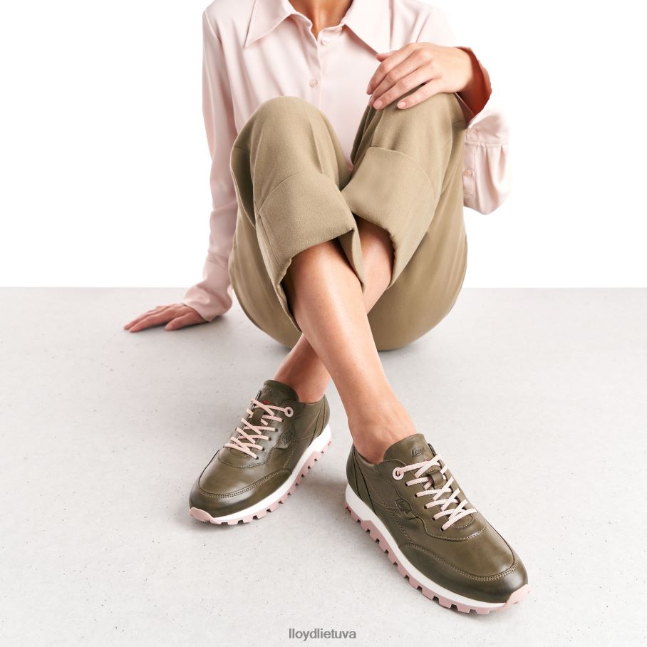 LLOYD žemi odiniai sportbačiai moterys avalynė žalias VF40PZ801