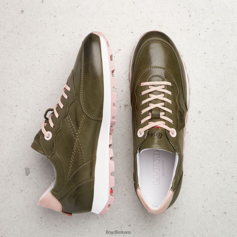 LLOYD žemi odiniai sportbačiai moterys avalynė žalias VF40PZ801