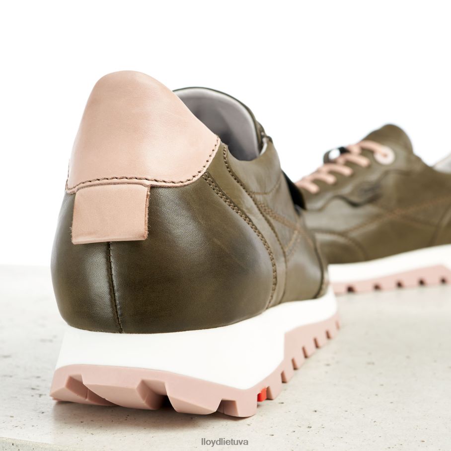 LLOYD žemi odiniai sportbačiai moterys avalynė žalias VF40PZ801