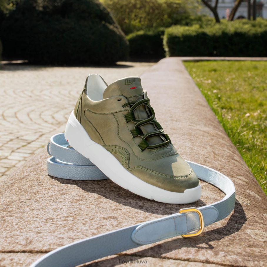 LLOYD žemi odiniai sportbačiai moterys avalynė žalias VF40PZ830