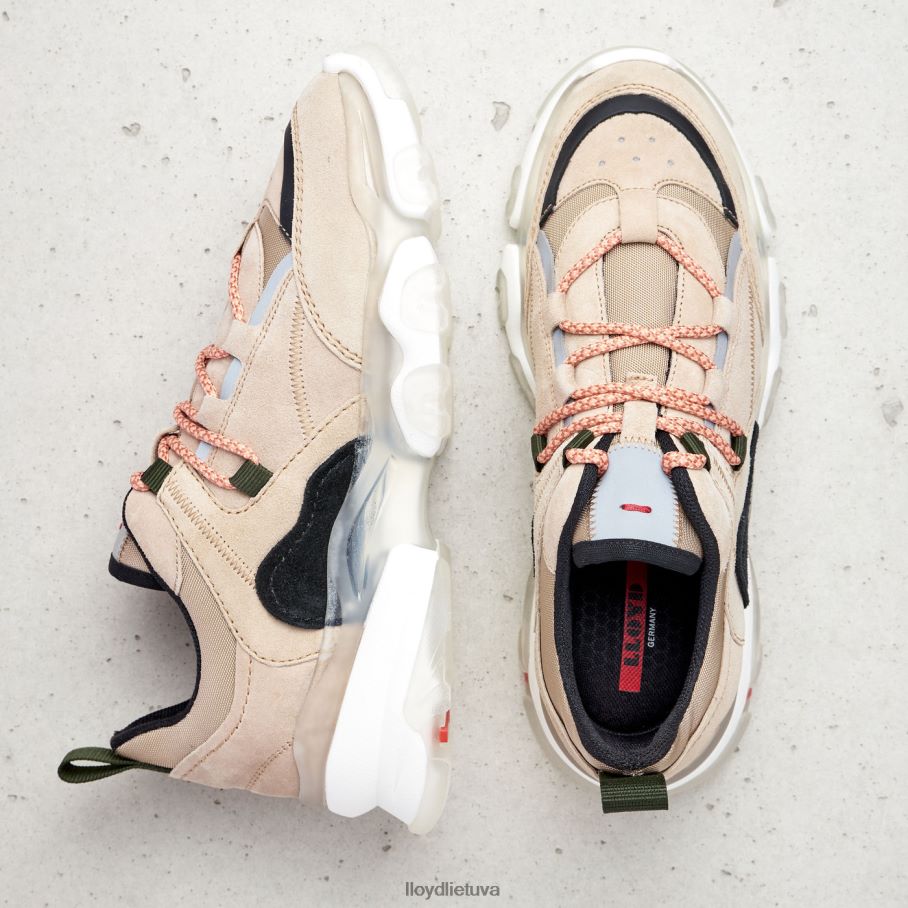 LLOYD žemi sportbačiai moterys avalynė smėlio spalvos VF40PZ778