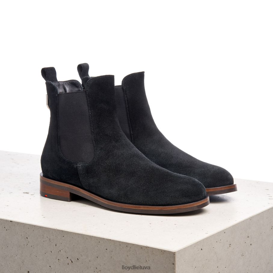 LLOYD šiurkščios odos užsegami kulkšnies batai moterys avalynė juodas VF40PZ975