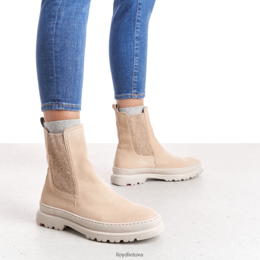 LLOYD užsimaunami kulkšnies batai moterys avalynė smėlio spalvos VF40PZ924