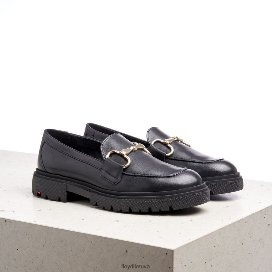 LLOYD glotnios odinės šlepetės moterys avalynė juodas VF40PZ1357