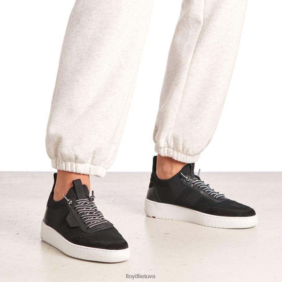 LLOYD glotnios odinės spalvos sportbačiai moterys avalynė juodas VF40PZ822