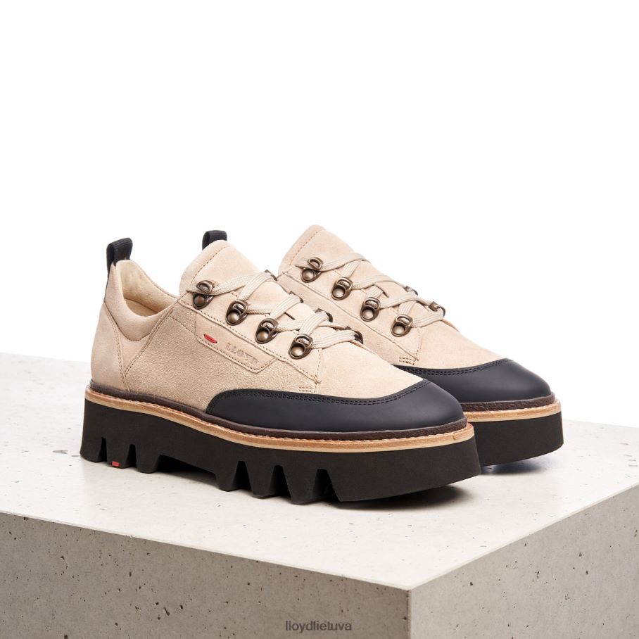 LLOYD lygios odos sportbačiai moterys avalynė smėlio spalvos VF40PZ1177